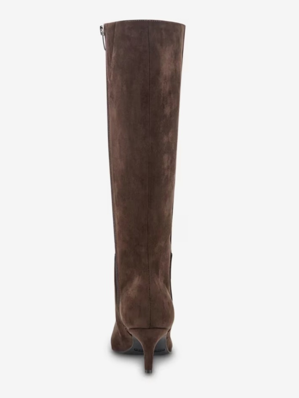 Marc Fisher Over-the-Knee Slim Heel Boots in Dark Brown Suede - Picture 3 of 9